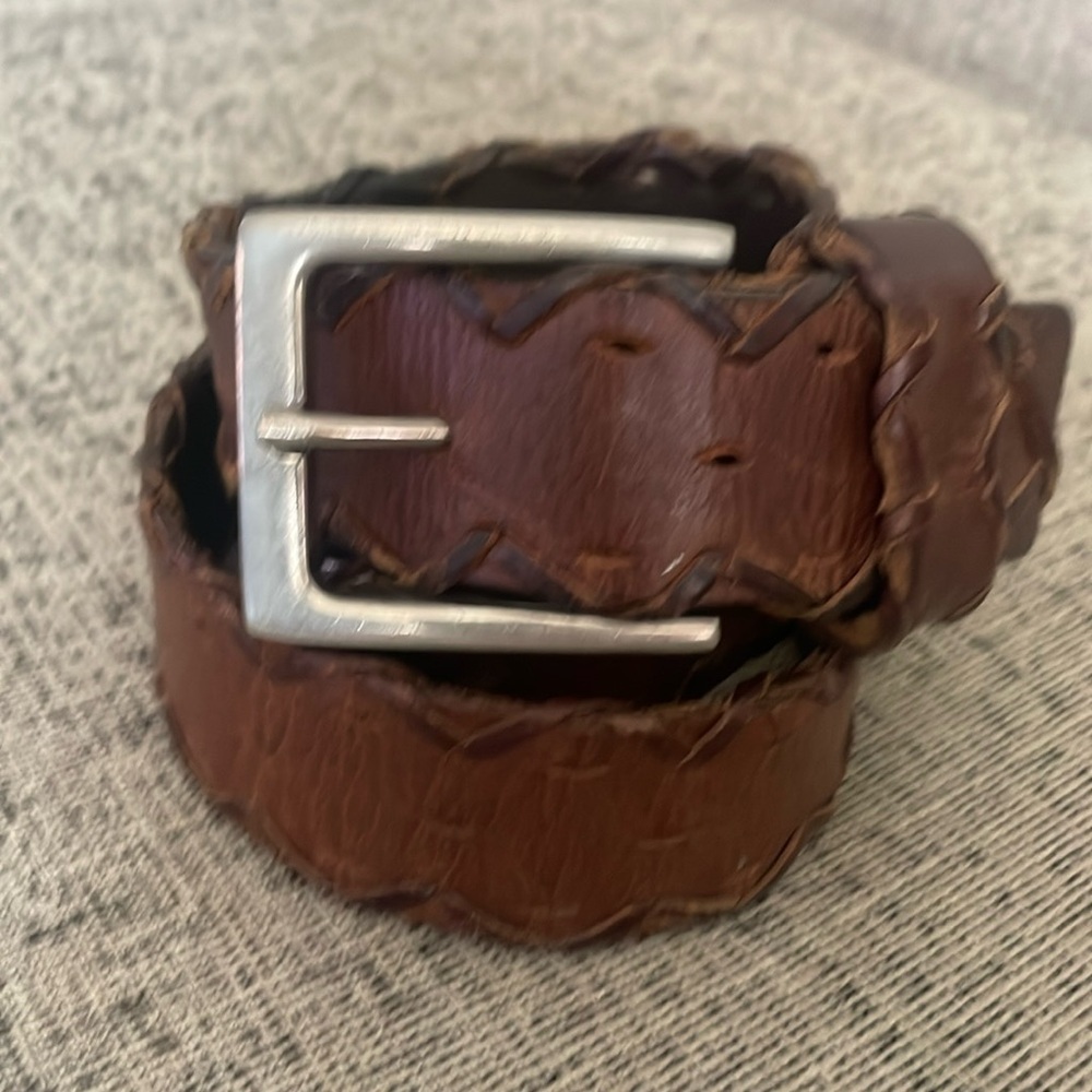 Mossimo Brown Leather Western Boho Belt Size M